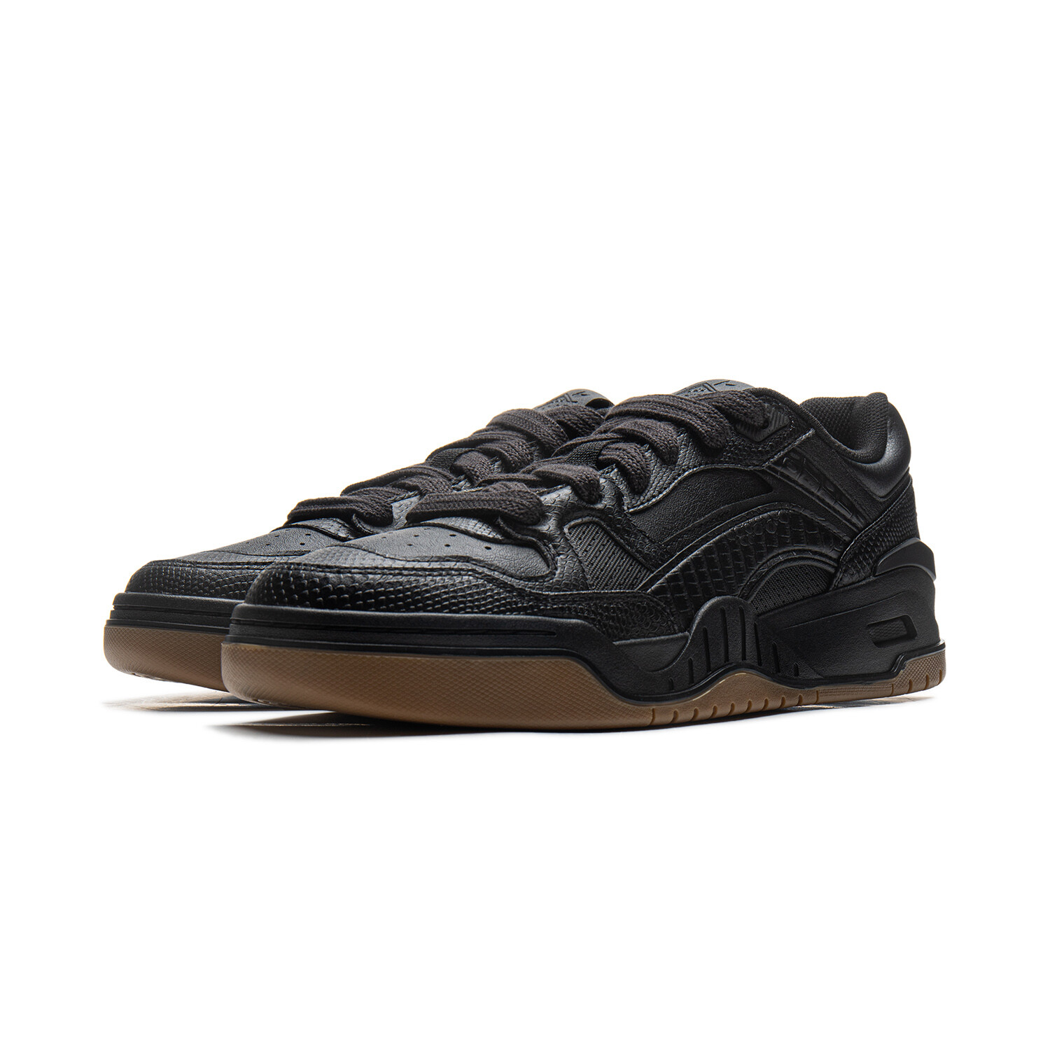 Кроссовки LINING Moon White 2.0 Skateboarding Shoes Men Low-top Black, черный — фото 3