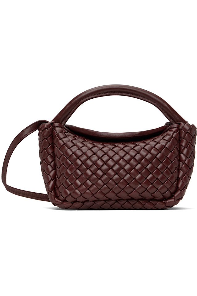 

Маленькая сумка с верхней ручкой под камень Bottega Veneta, цвет barolo