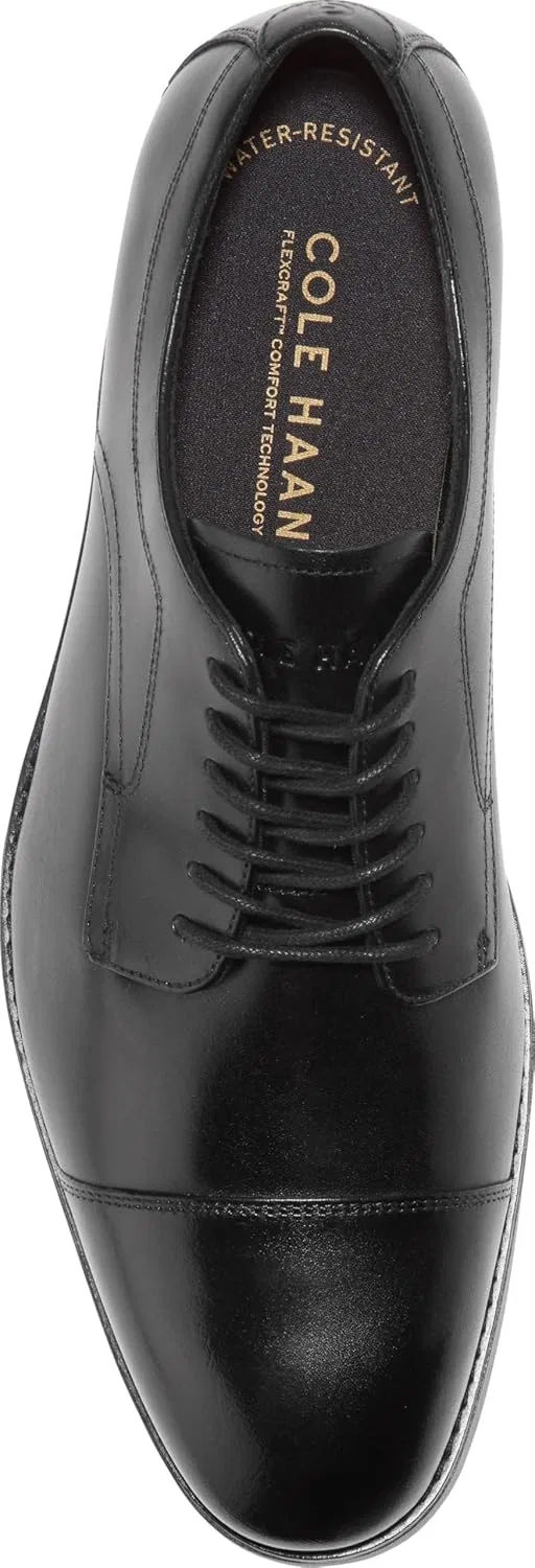 Мужские оксфорды Cole Haan Harmon Grand Cap Toe, Black Waterproof — фото 3