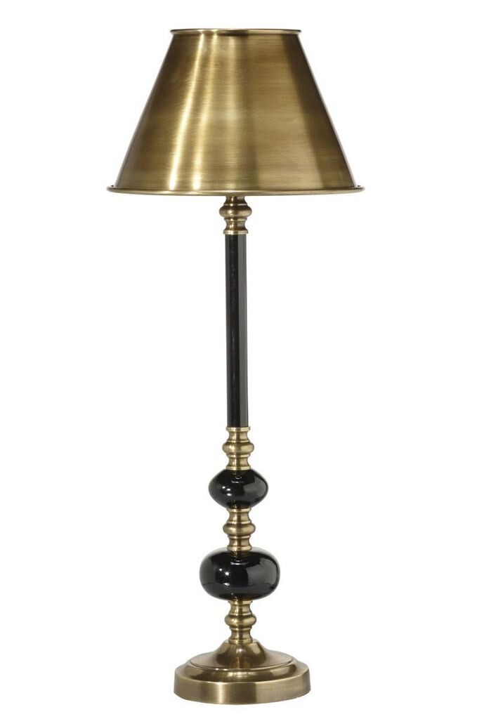 

PR Home Abbey массивная настольная лампа латунь, черный металл E27 22x57см
