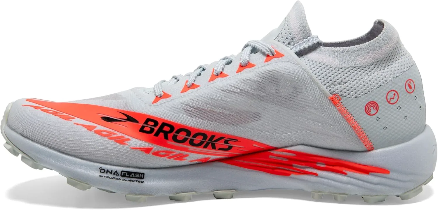 Кроссовки Brooks Unisex Catamount Agil для трейлраннинга для мужчин и женщин, синий/коралловый/оранжевый — фото 4