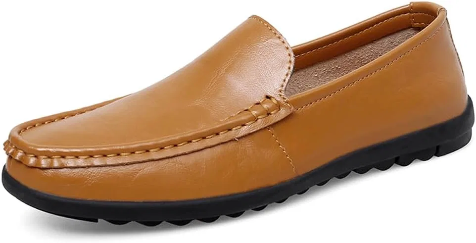 Лоферы кожаные, повседневные, Red/Brown WELRUNG