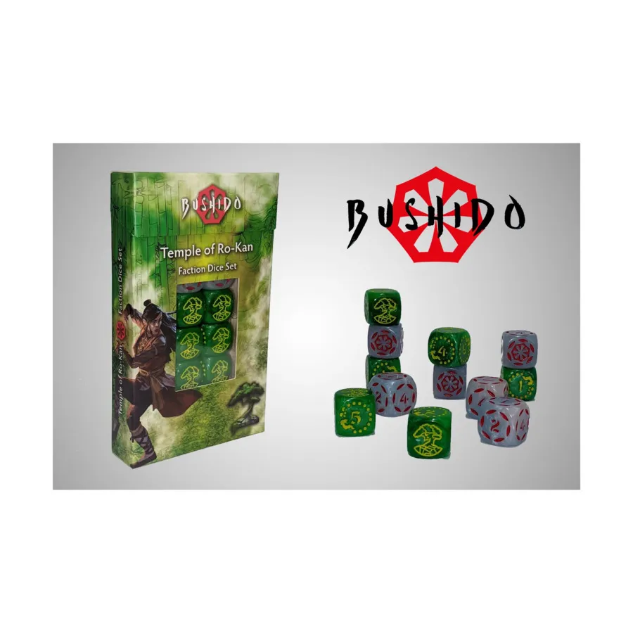

Храм Ро-Кана — набор фракционных кубиков (12), Bushido Risen Sun Faction Dice