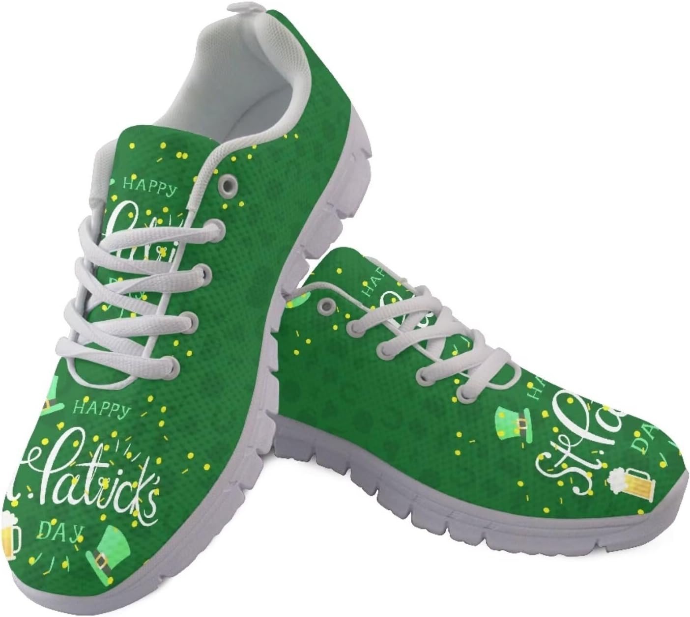 

Кроссовки Belidome для ходьбы и бега для женщин и мужчин, легкие, дышащие, с противоскользящей подошвой для повседневной носки и тренировок, St Patricks Day