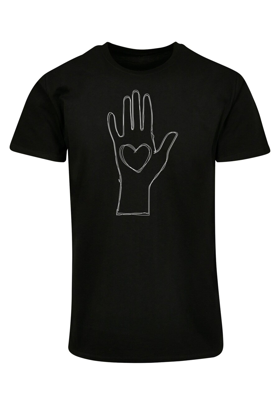 

Рубашка Merchcode Peace - Scribble Hand Heart Black, черный