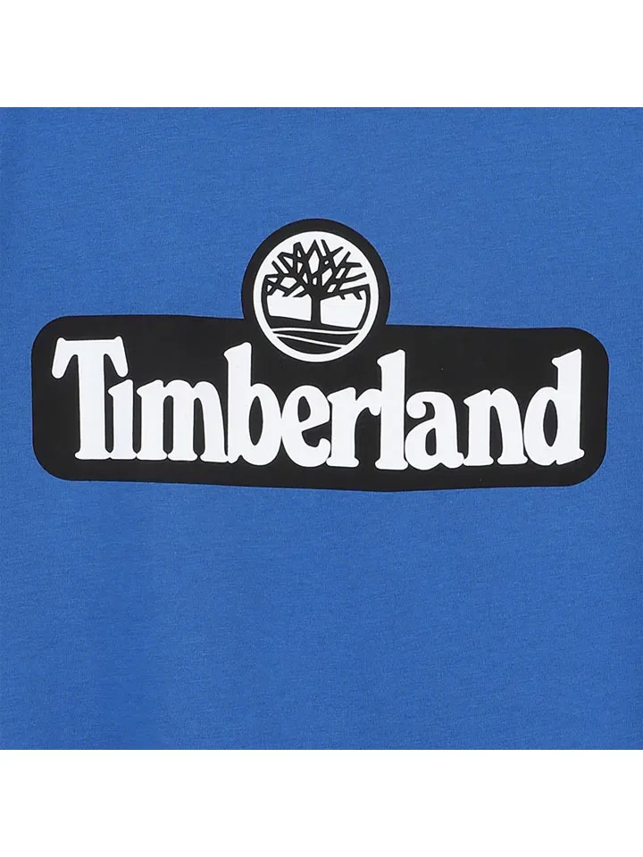 T-Shirt хлопковое Timberland, синий — фото 3
