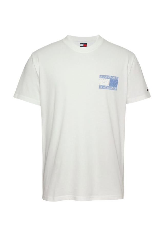 

Хлопковая футболка Tommy Jeans, экрю
