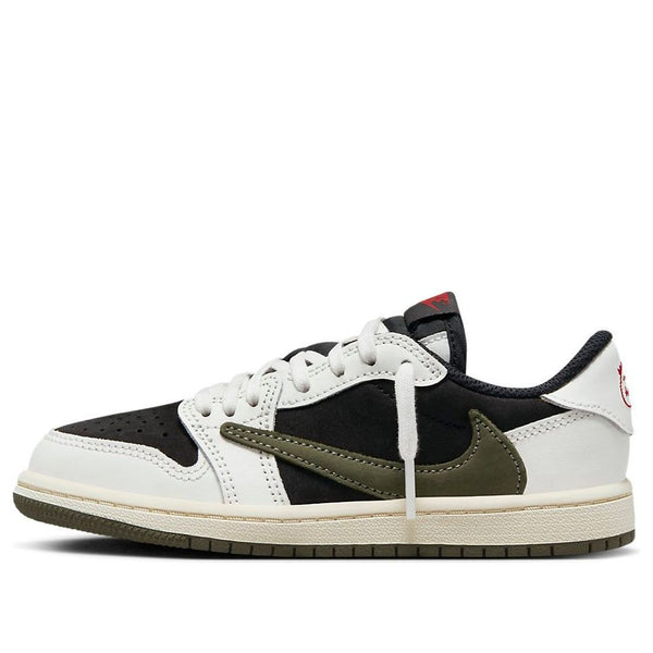 

Кроссовки 1 retro low og sp x travis scott 'olive' Air Jordan, мультиколор