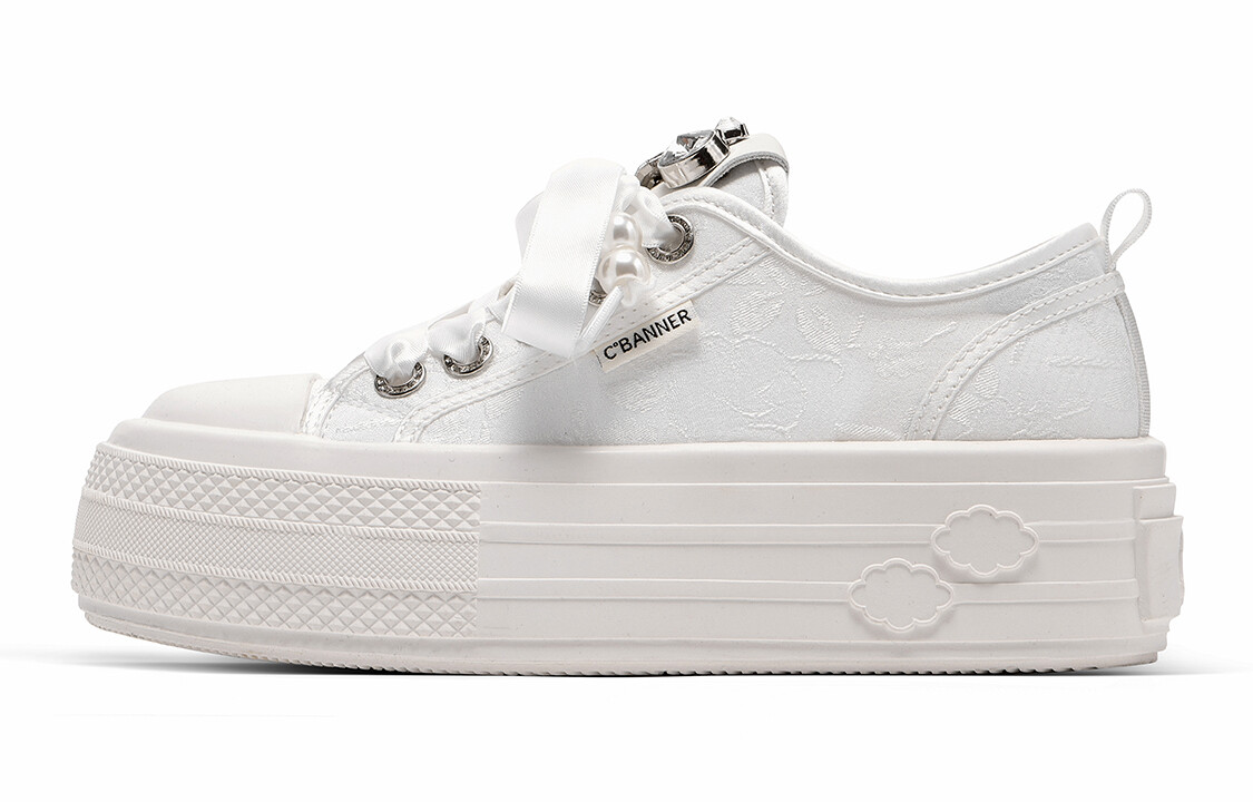 

Кроссовки CВ°BANNER Skateboard Shoes Women's Low-Top White, белый