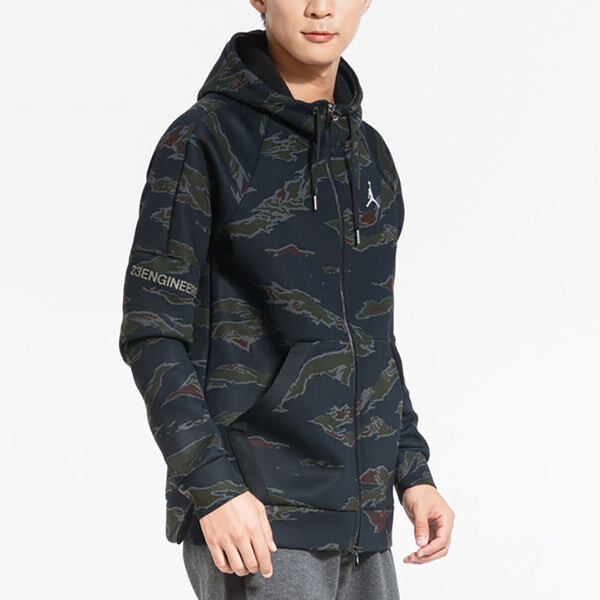 Куртка Air Jordan Men s Space Cotton Warm Sports Casual Hooded Jacket Black, черный — фото 4