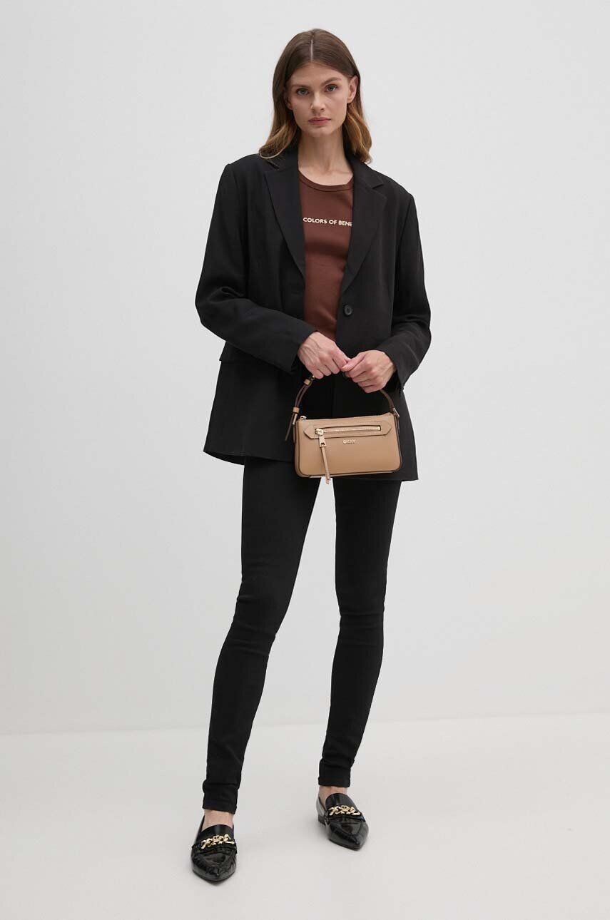 

Кожаная сумка Dkny, бежевый