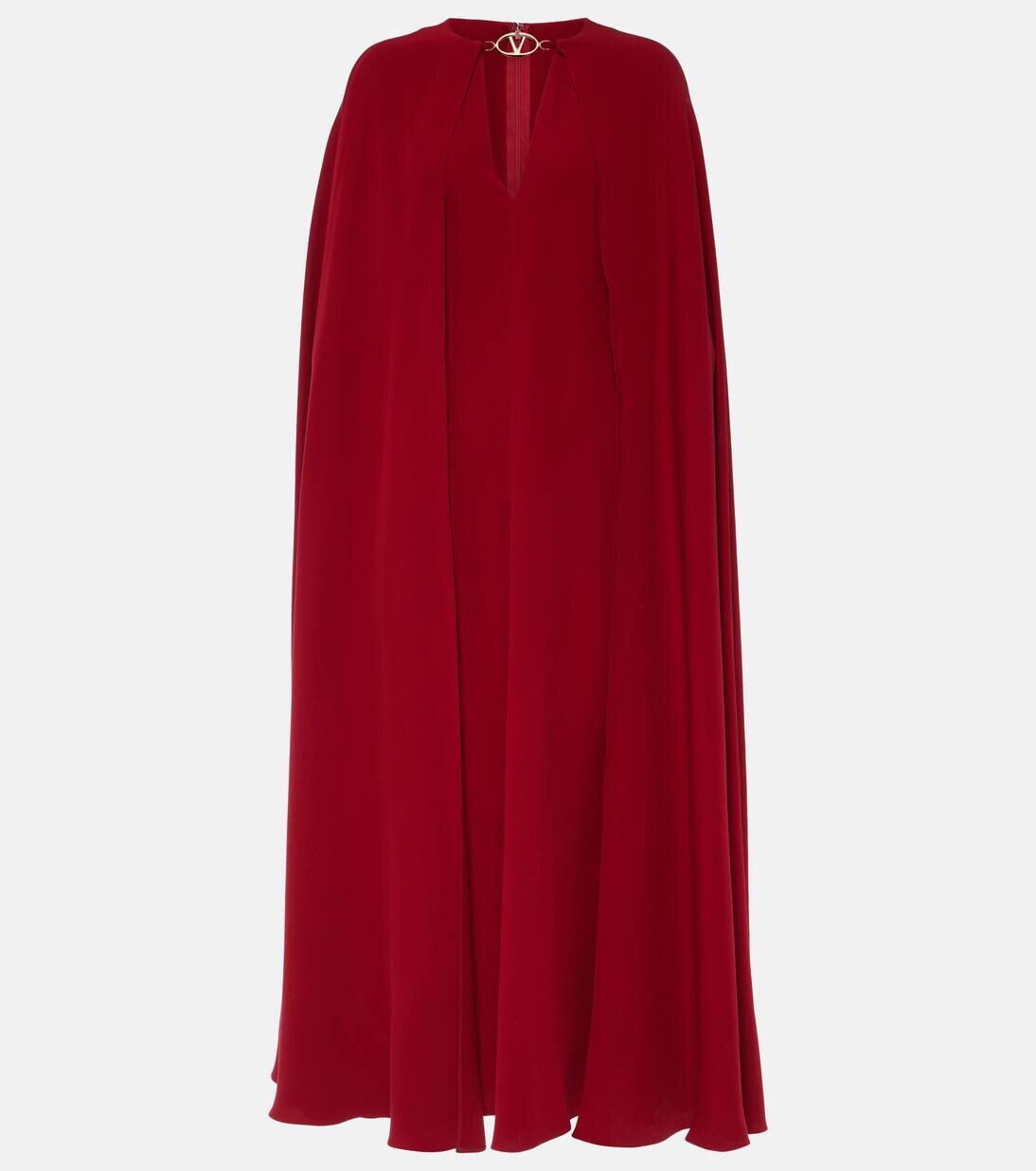

Шелковое платье с накидкой от Cady Couture Valentino, цвет merlara