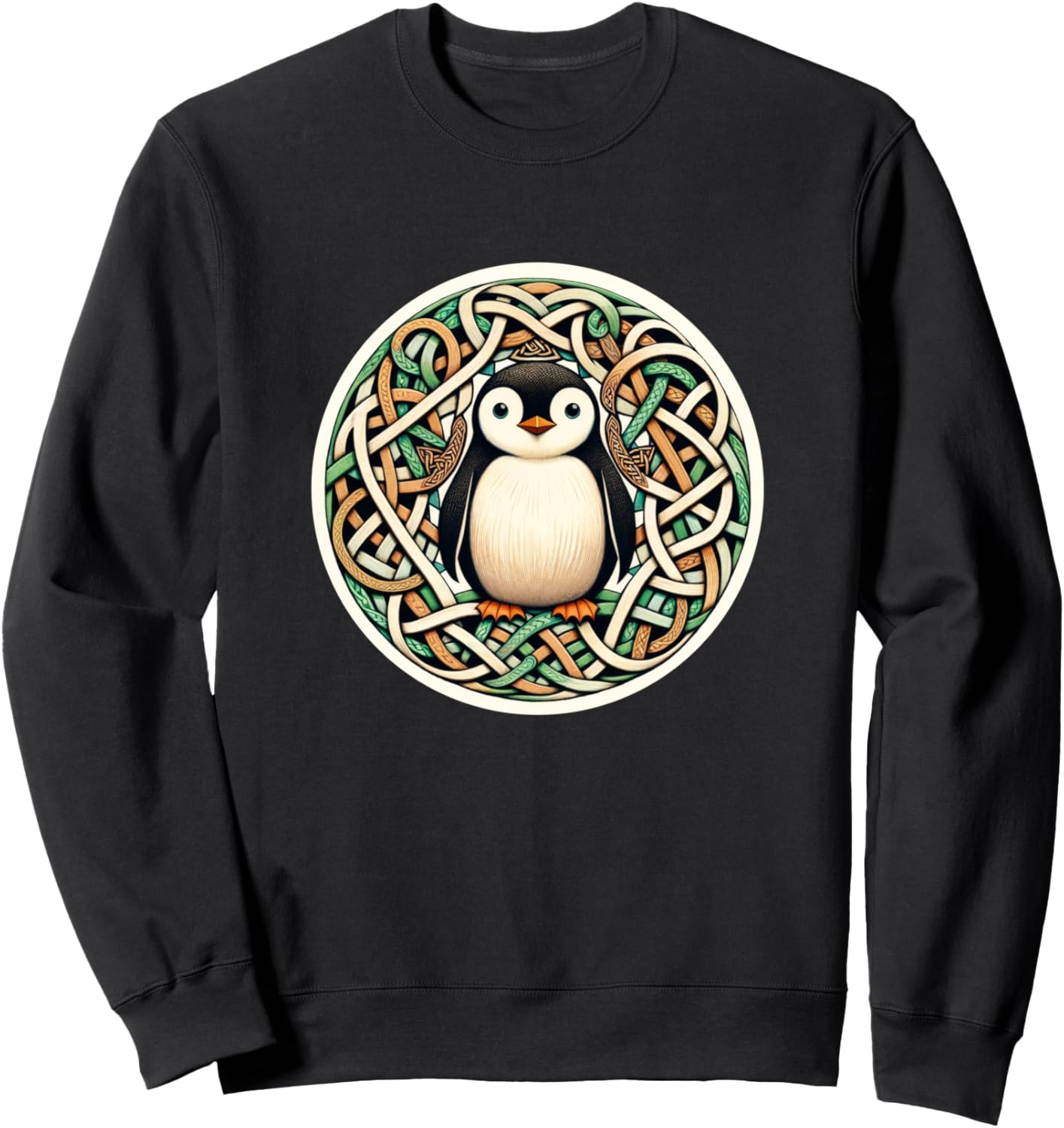 

Толстовка с изображением пингвина Celtic Knots Penguins Snugg, черный