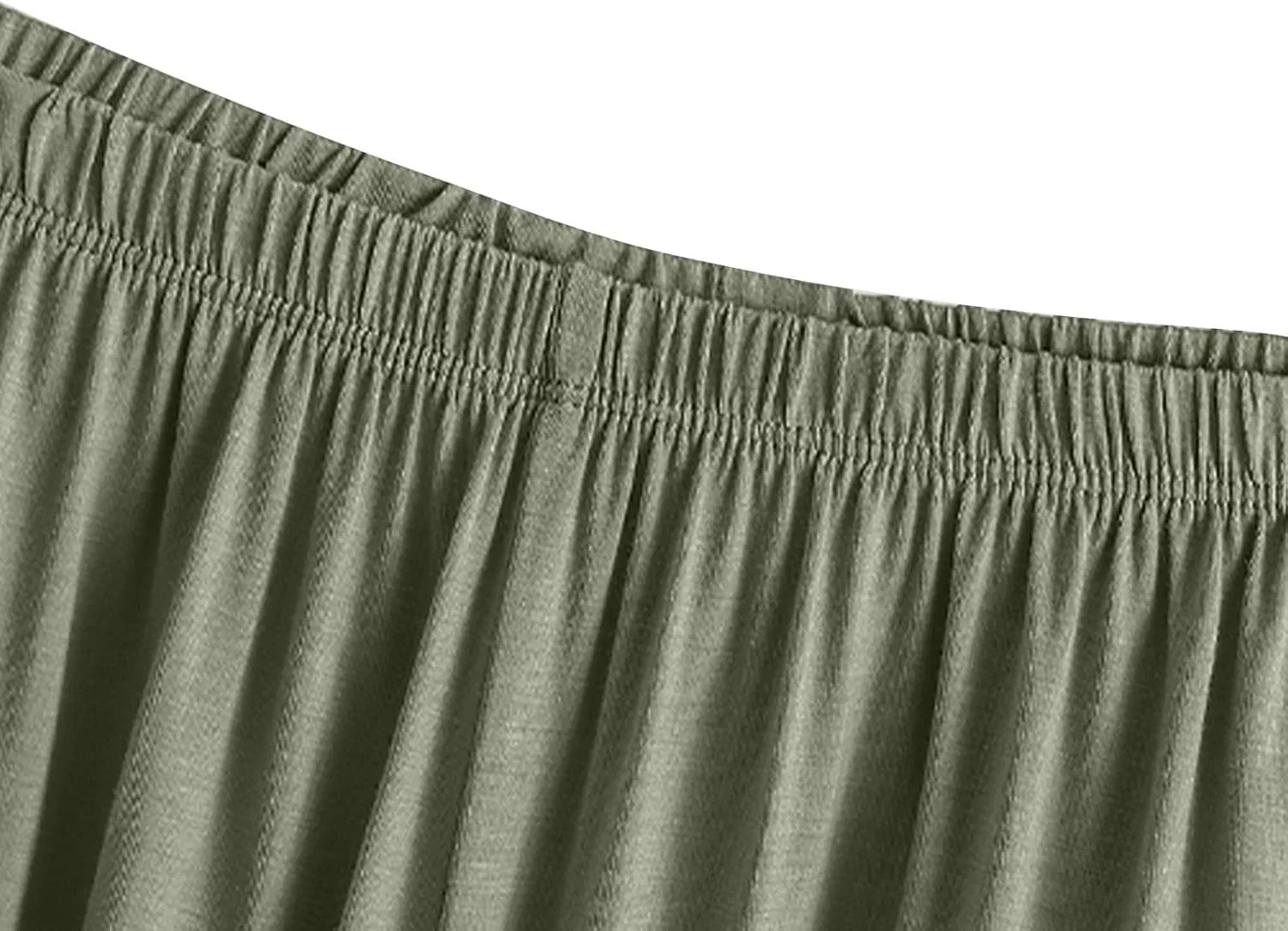 Шорты пижамные женские модальные с эластичным поясом, Generic, A01_army Green — фото 4