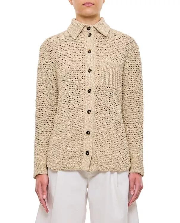 

Жакет рубашка крючком Bottega Veneta, бежевый