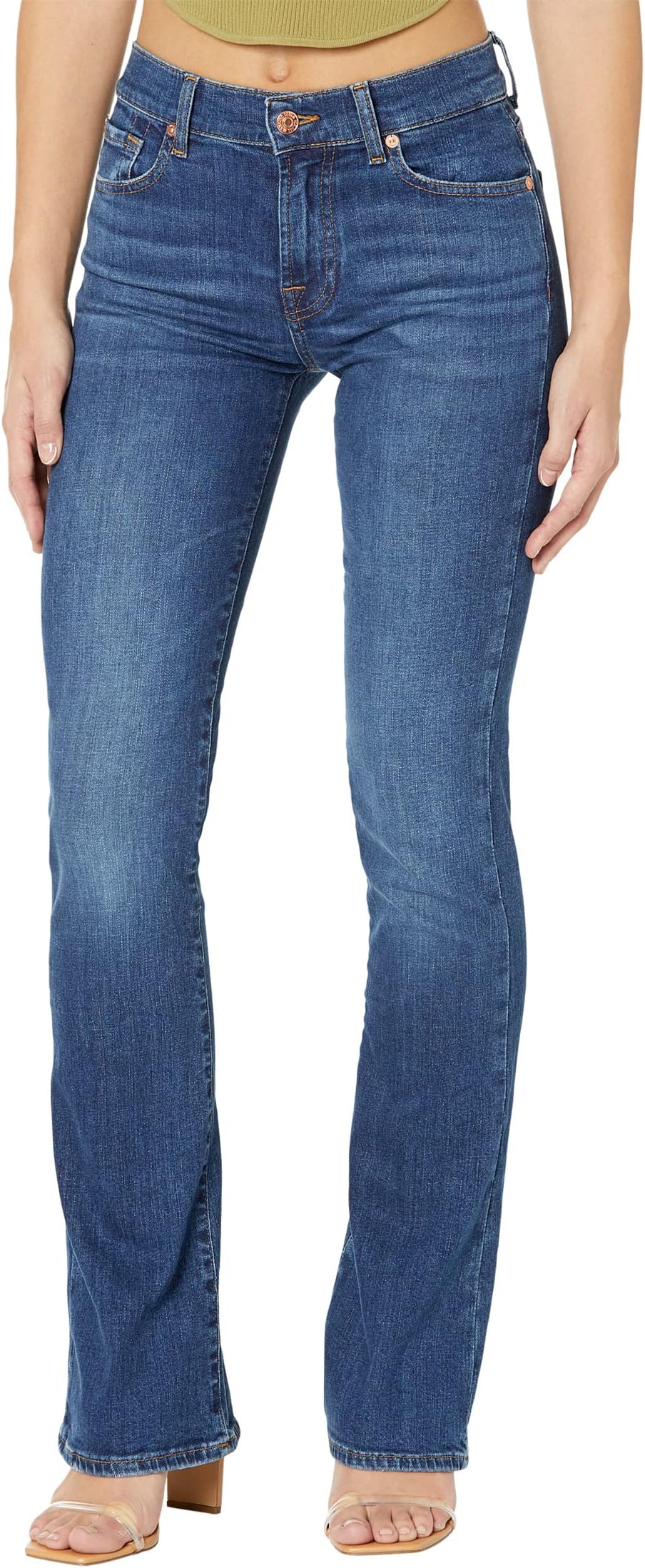

Джинсы 7 For All Mankind Slim Illusion Bootcut in Highline, цвет Highline