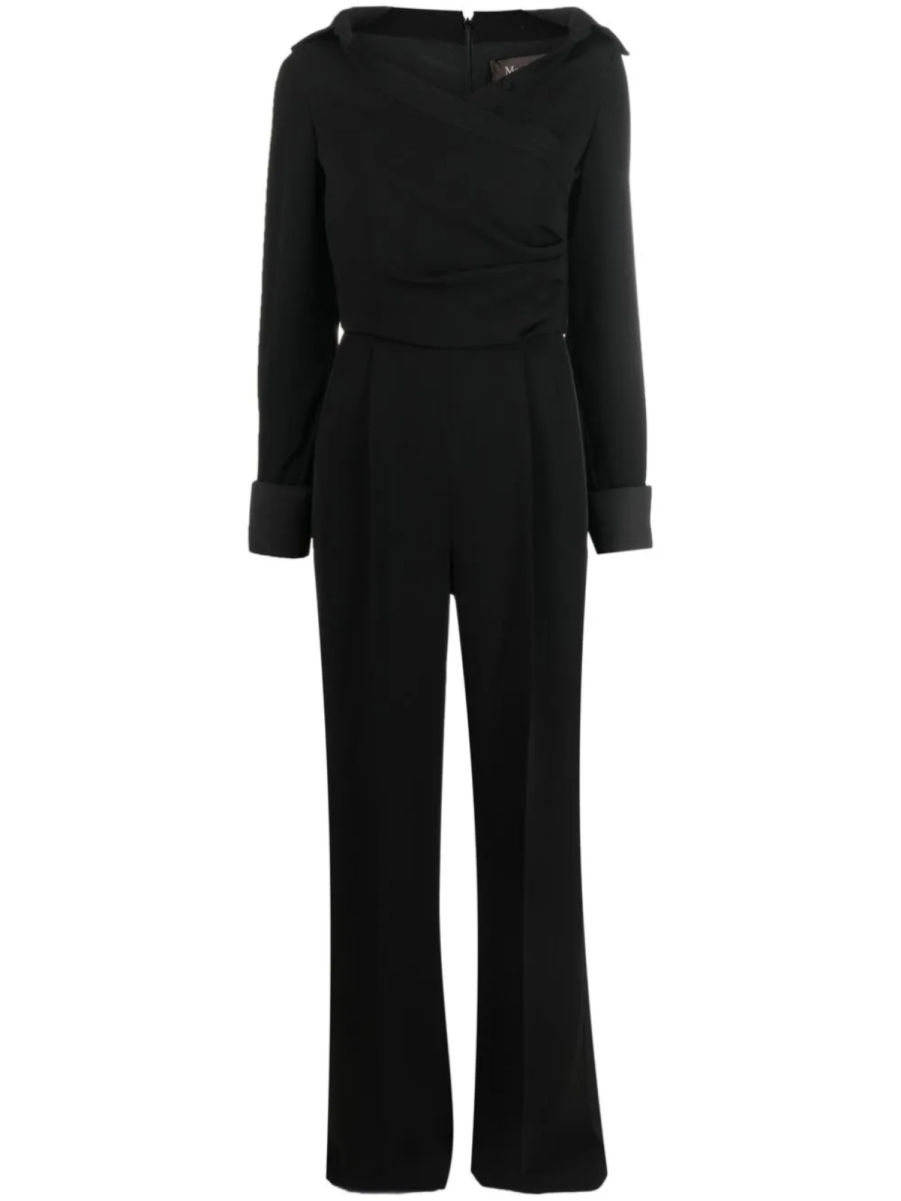 

Max Mara комбинезон строгого кроя с драпировкой, черный