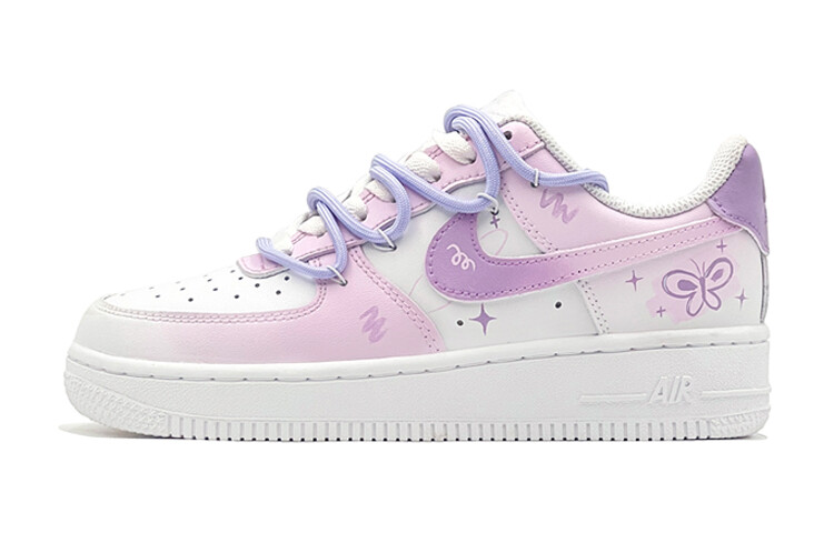 

Кроссовки Air Force 1 для скейтбординга мужские с низким верхом белого цвета Nike, светло-фиолетовый