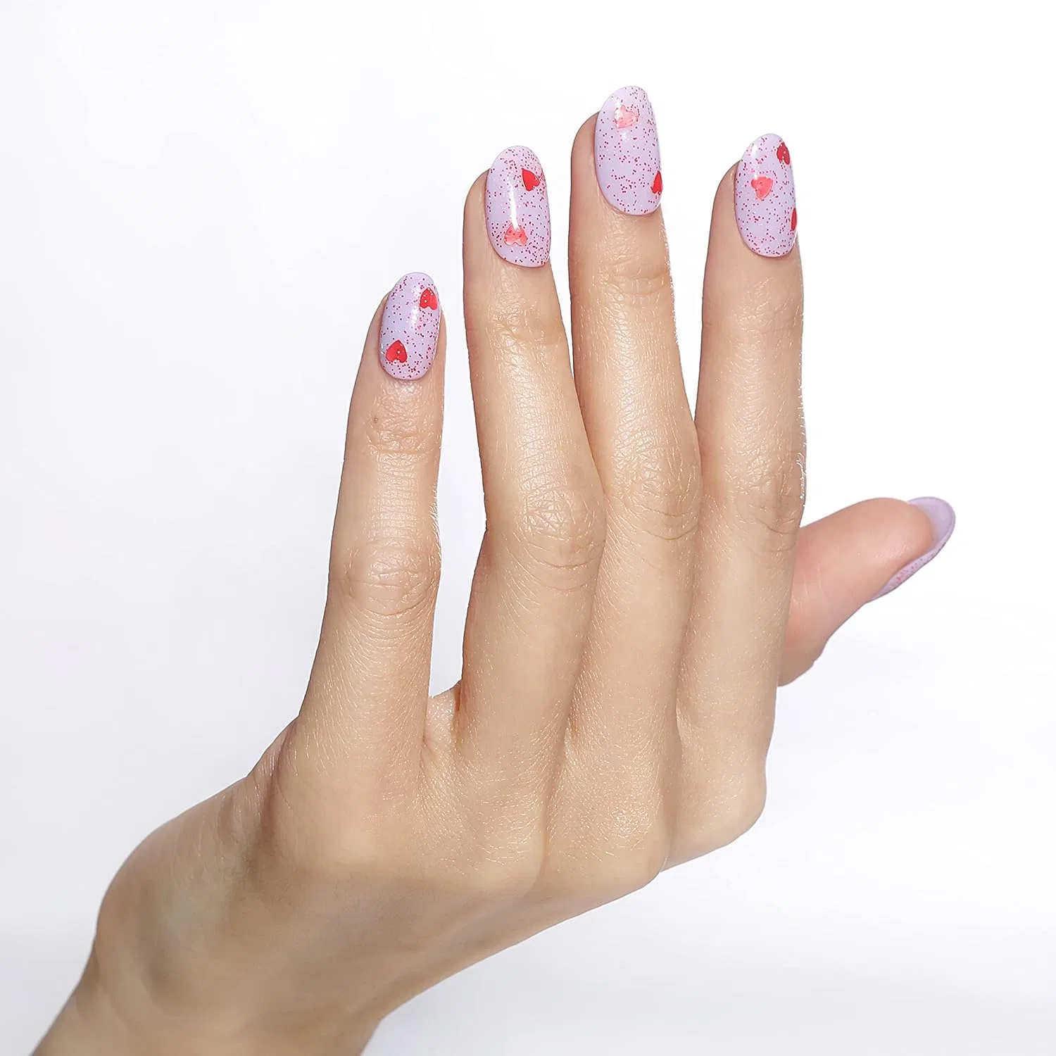 Гель-лак Bluesky «Queen of Hearts No Wipe» с красными блестками, 10 мл Bluesky, No Wipe Top Coat - Queen Of Hearts — фото 2