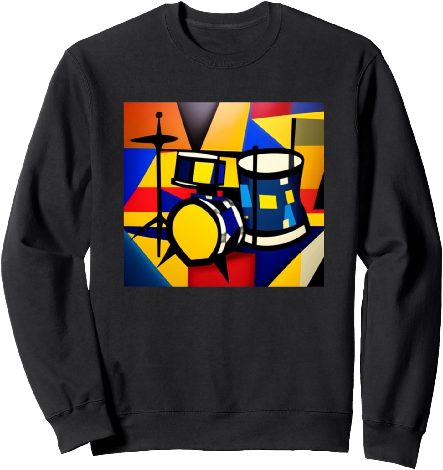 

Толстовка с силуэтом барабанщика в разноцветном исполнении Drums Music Art | Men Women Kids Boys Girls Gift