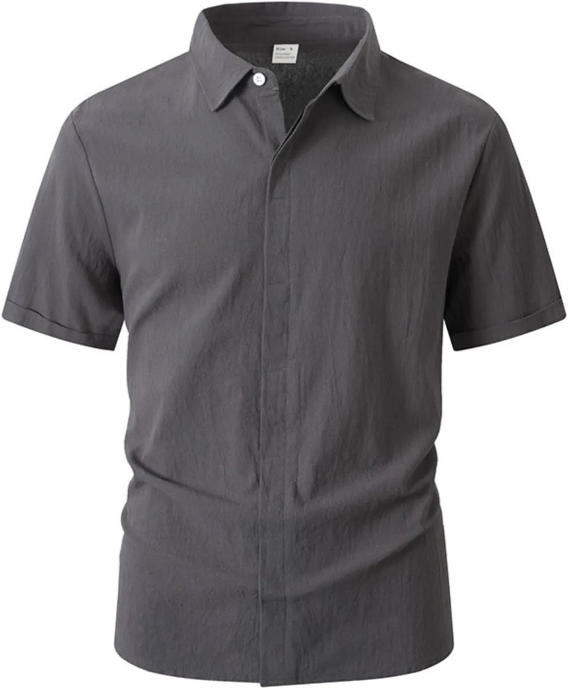 

Мужская летняя рубашка с коротким рукавом и отложным воротником HYYGOCCTV