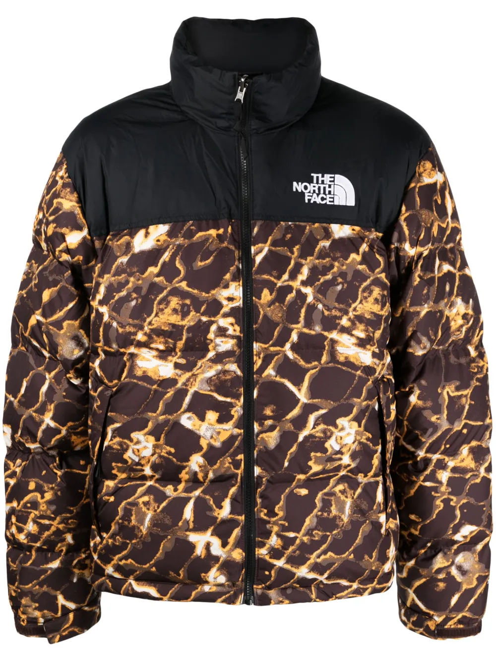 

Пуховик с абстрактным узором The North Face, черный