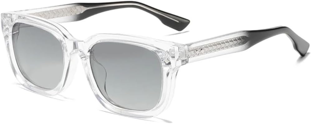 

Модные квадратные женские солнцезащитные очки класса люкс в стиле ретро с заклепками, градиентные оттенки, защита от УФ-излучения UV400, модные мужские солнцезащитные очки в стиле панк generic, Transparent Green