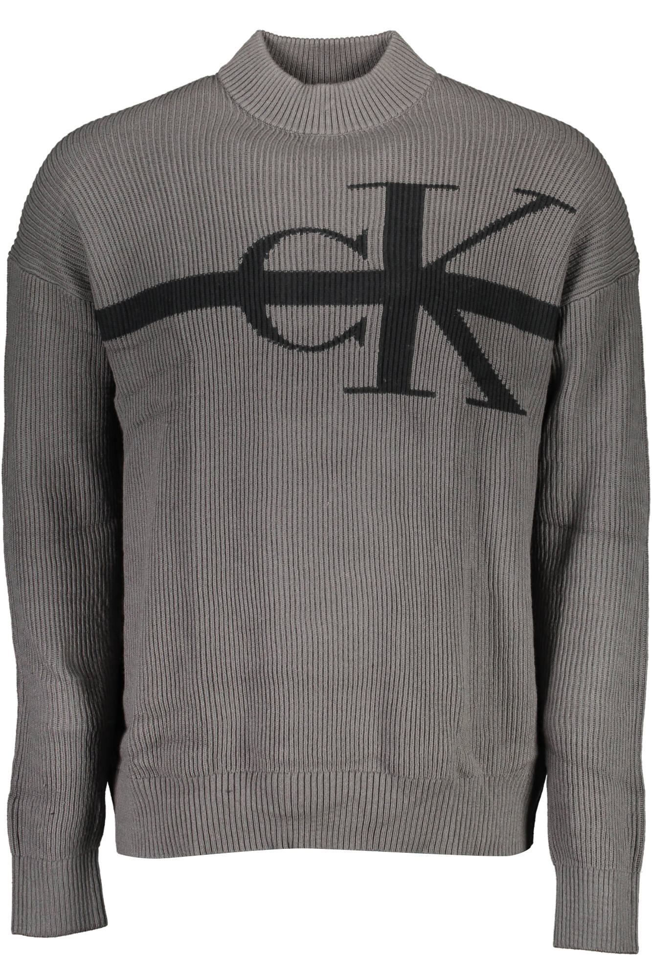 

Свитер мужской Calvin Klein с вязаной монограммой, серый