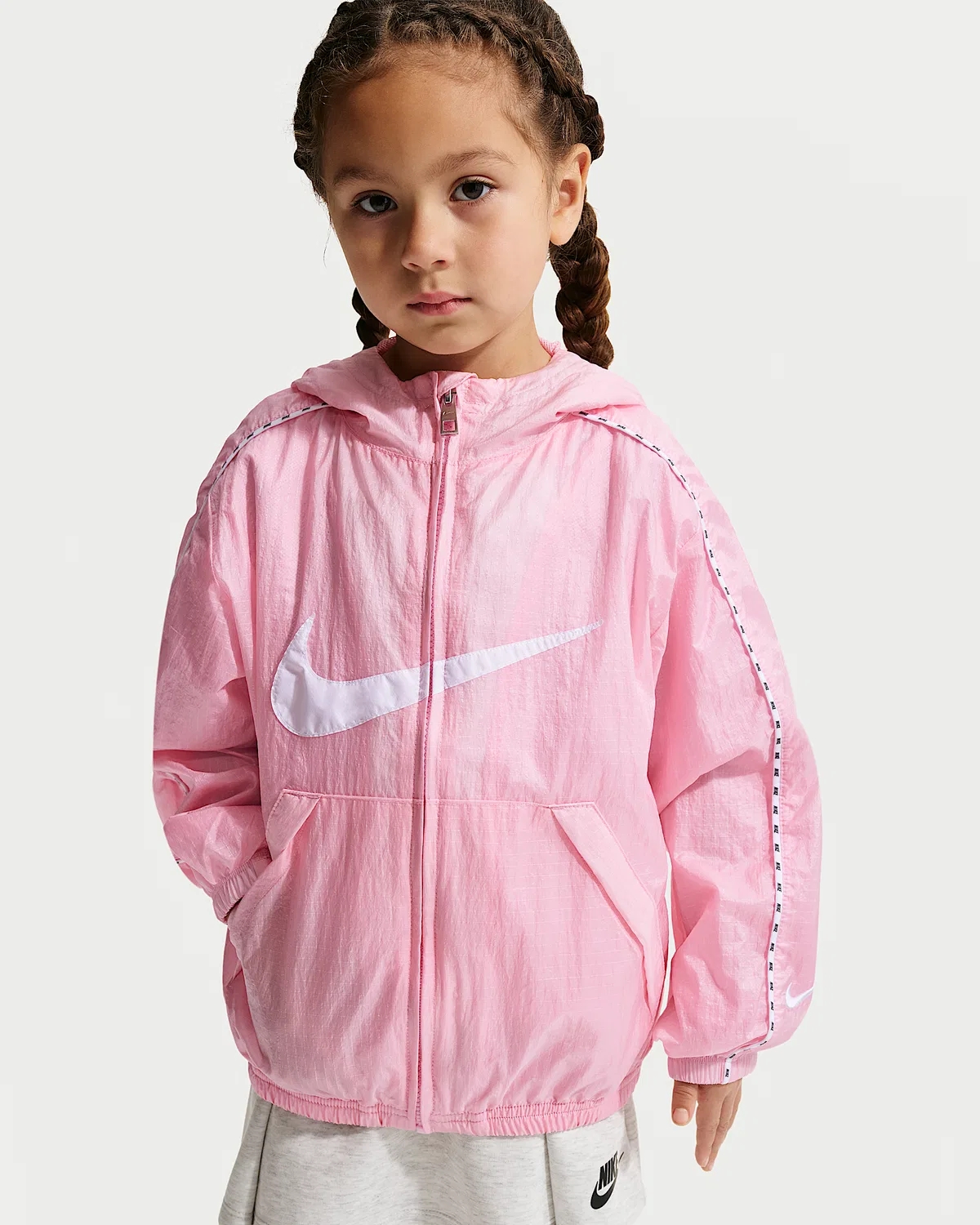 Детская легкая полупрозрачная куртка Nike из рипстопа, Pink