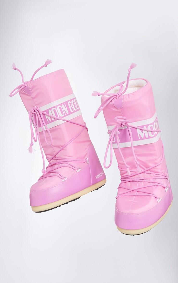 PrettyLittleThing Ботильоны MOON BOOT Розовый Классический — фото 3