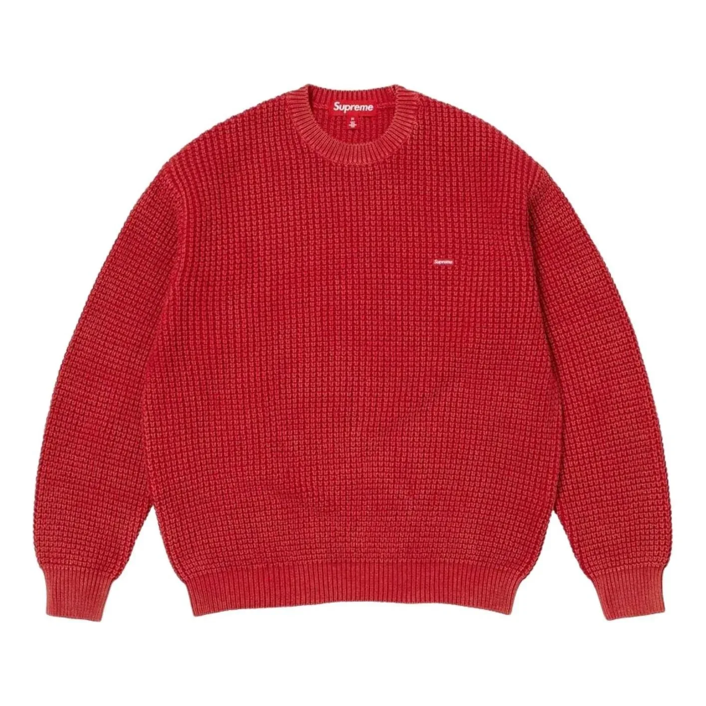 Свитер Supreme SS26 Washed Small Box Waffle 'Red'
