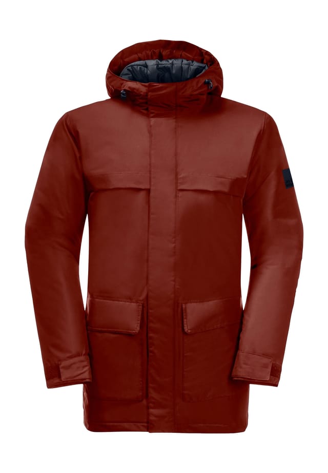 

Парка "зимний лагерь" регулируемый капюшон Jack Wolfskin, цвет j0126 intense rust