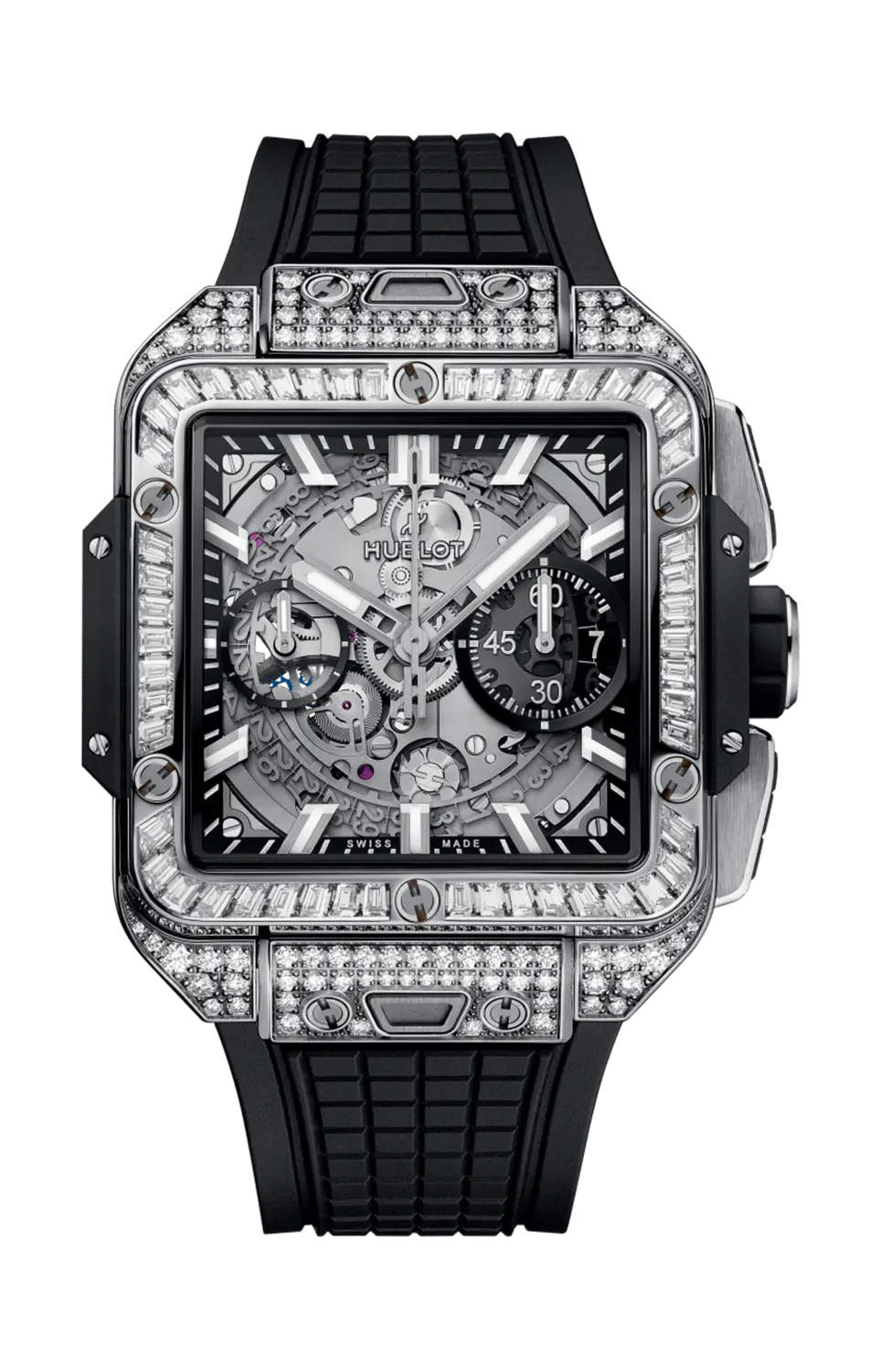 

Часы square bang unico titanium jewellery 42 мм Hublot