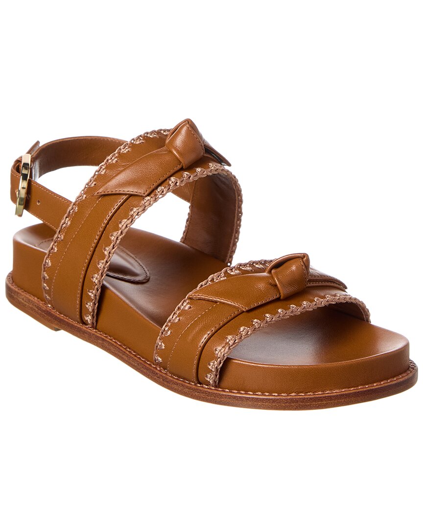 Alexandre Birman Regina Sport Leather Sandal, коричневый