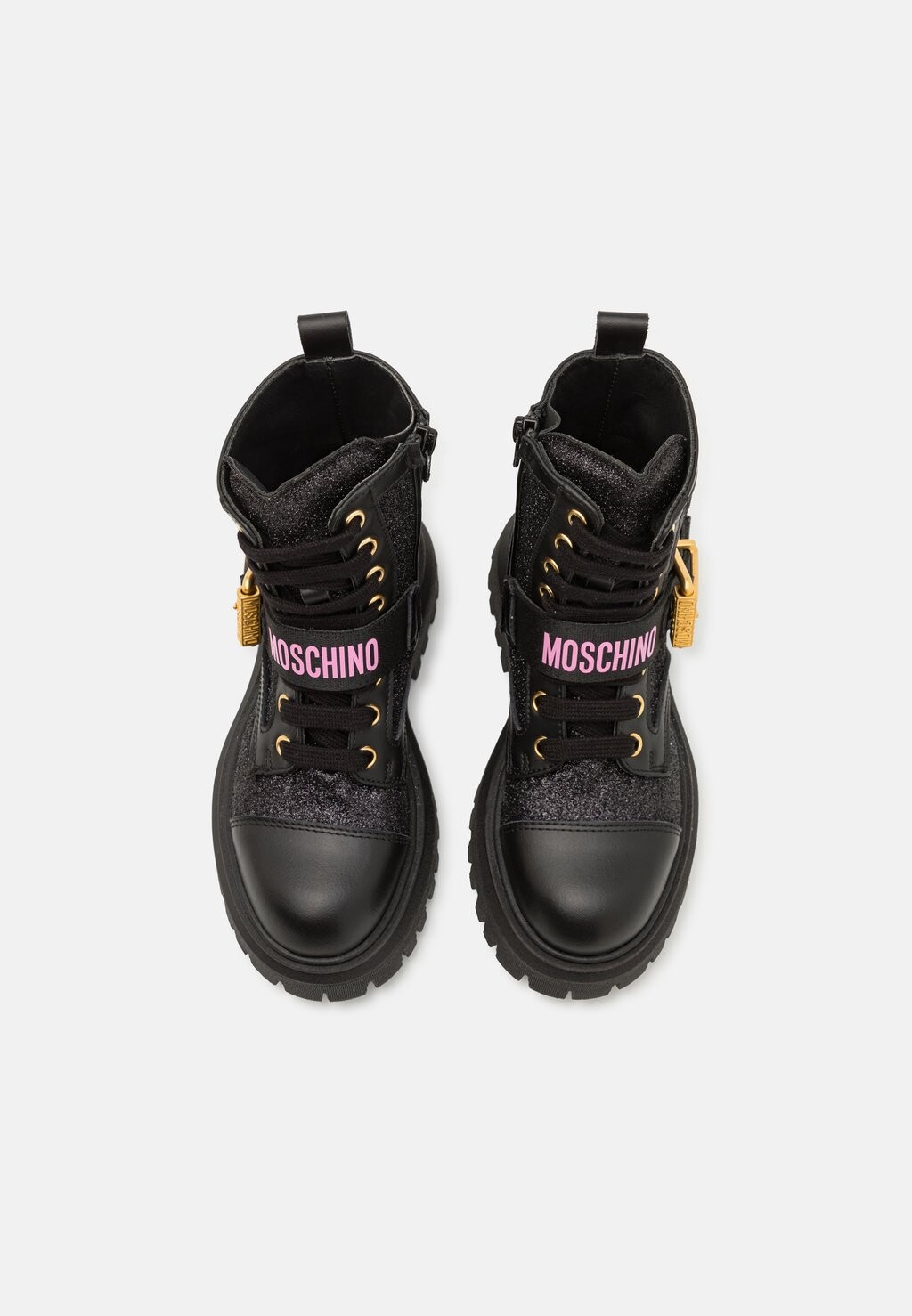 

Ботильоны на шнуровке UNISEX MOSCHINO, черный