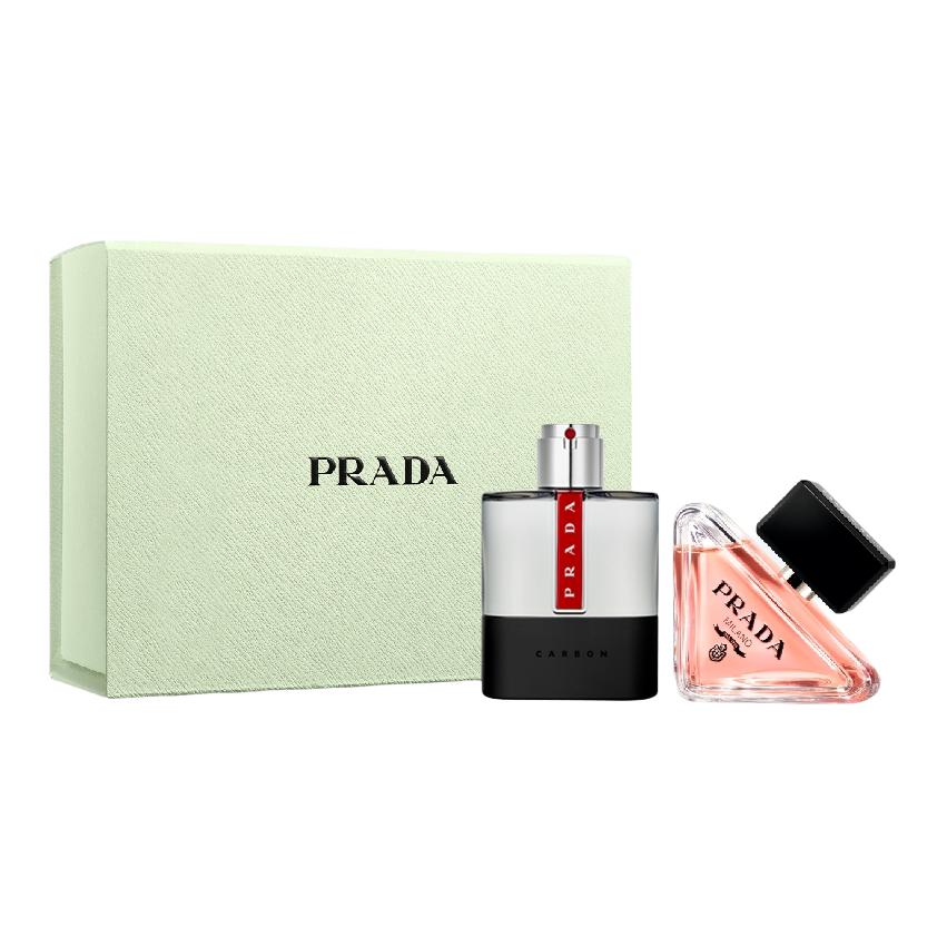 PRADA Набор духов Carbon Black 'Mysterious Match' парфюмерные наборы туалетная вода EDP цитрус жасмин 50мл+50мл — фото 2