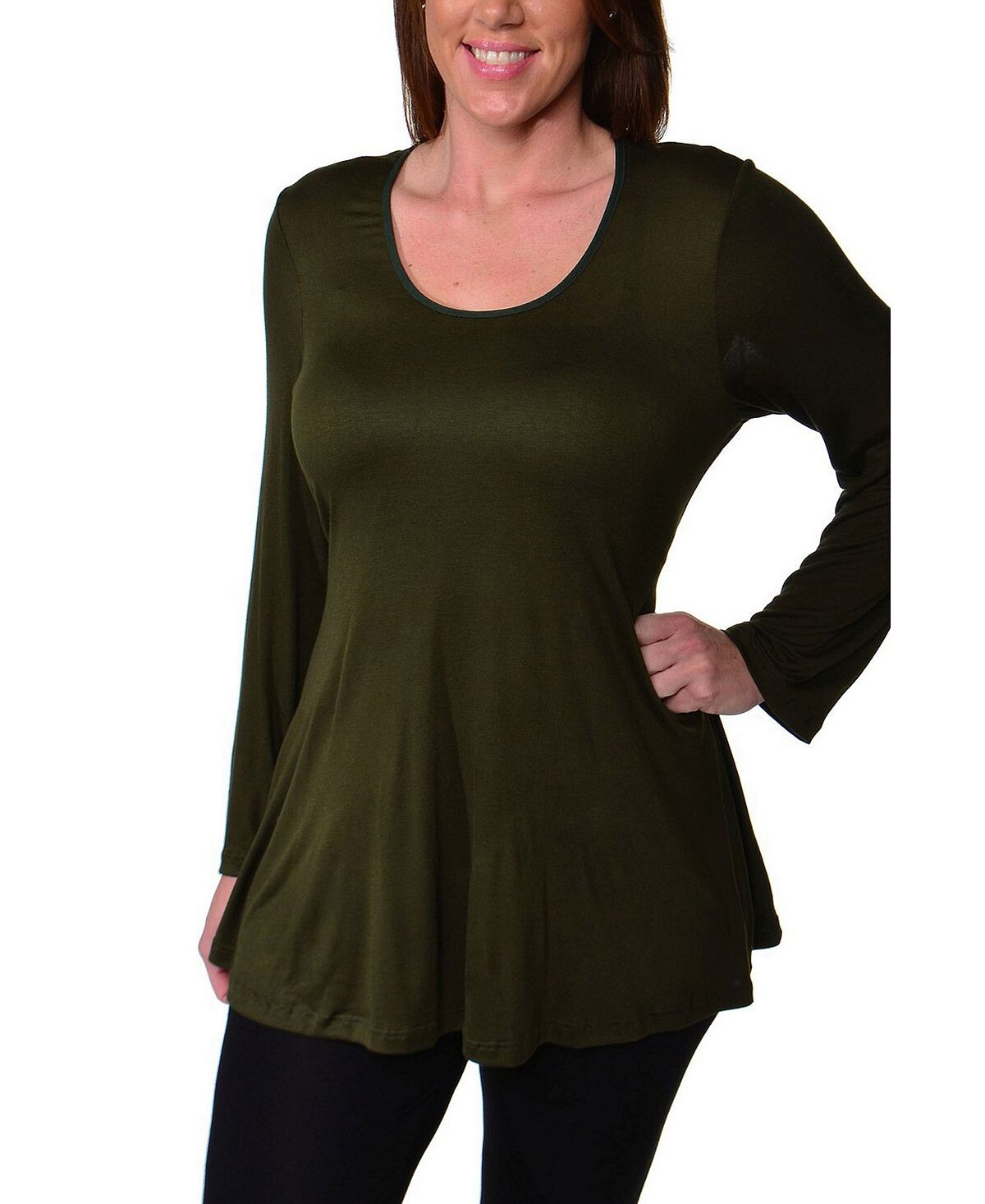 

Женский топ-туника больших размеров с открытой спиной 24seven Comfort Apparel