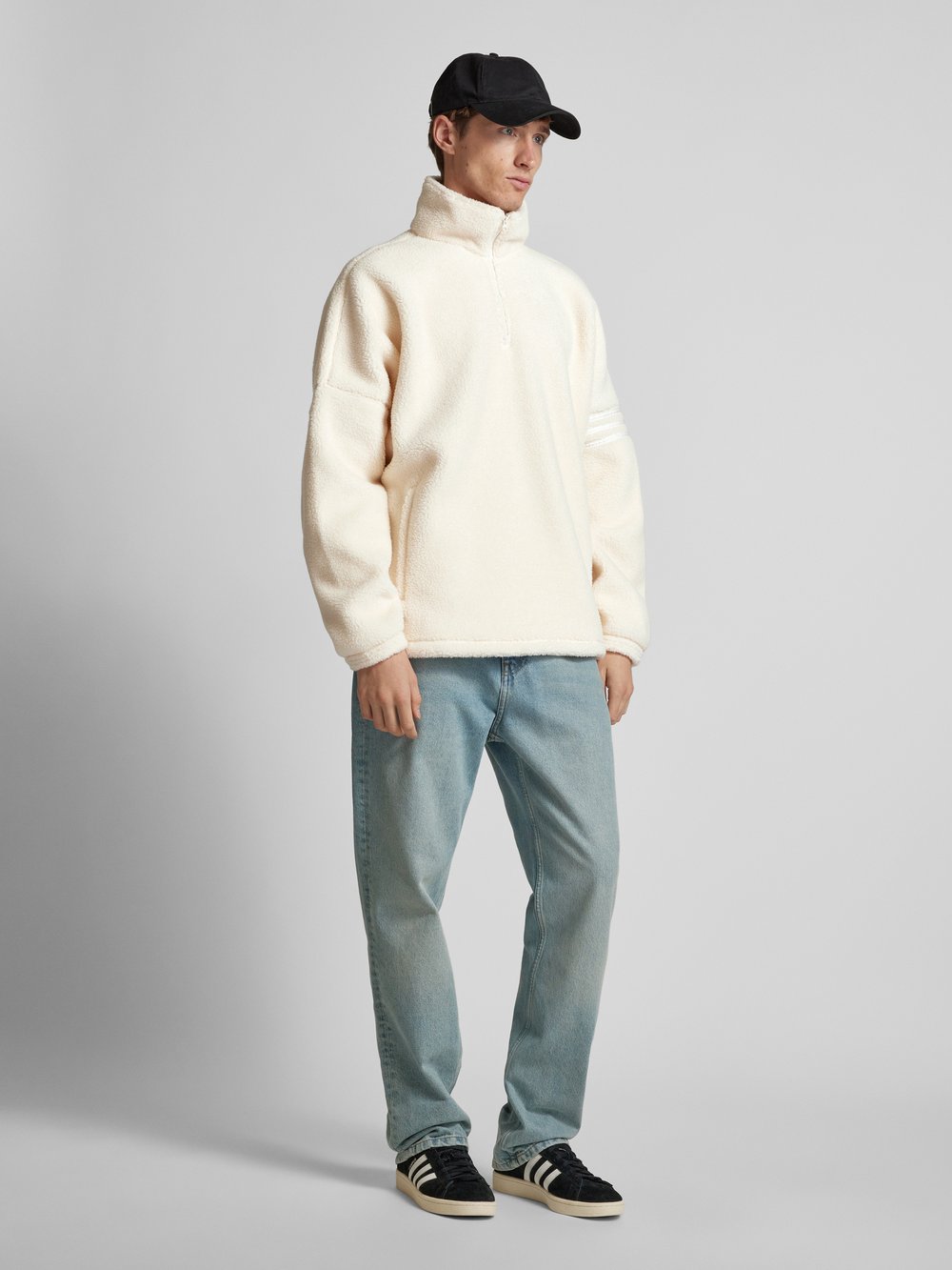 

Флисовый свитер adidas Originals, кремовый