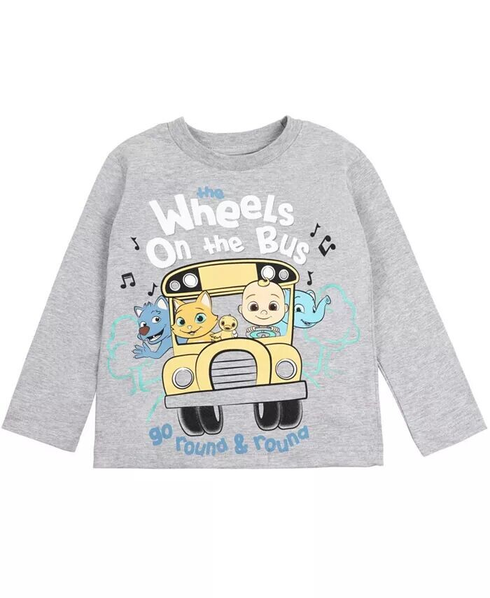 Baby Boys JJ Kitty [Размеры Диапазон Описание1] Комплект из 2 футболок с длинными рукавами и рисунками [Размер Описание1] Cocomelon, мультиколор — фото 4