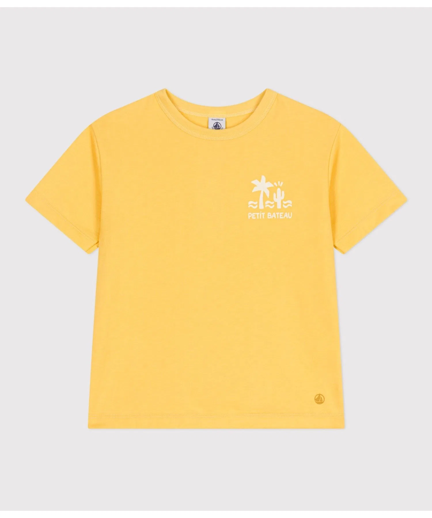 Детская футболка с принтом PETIT BATEAU жёлтая