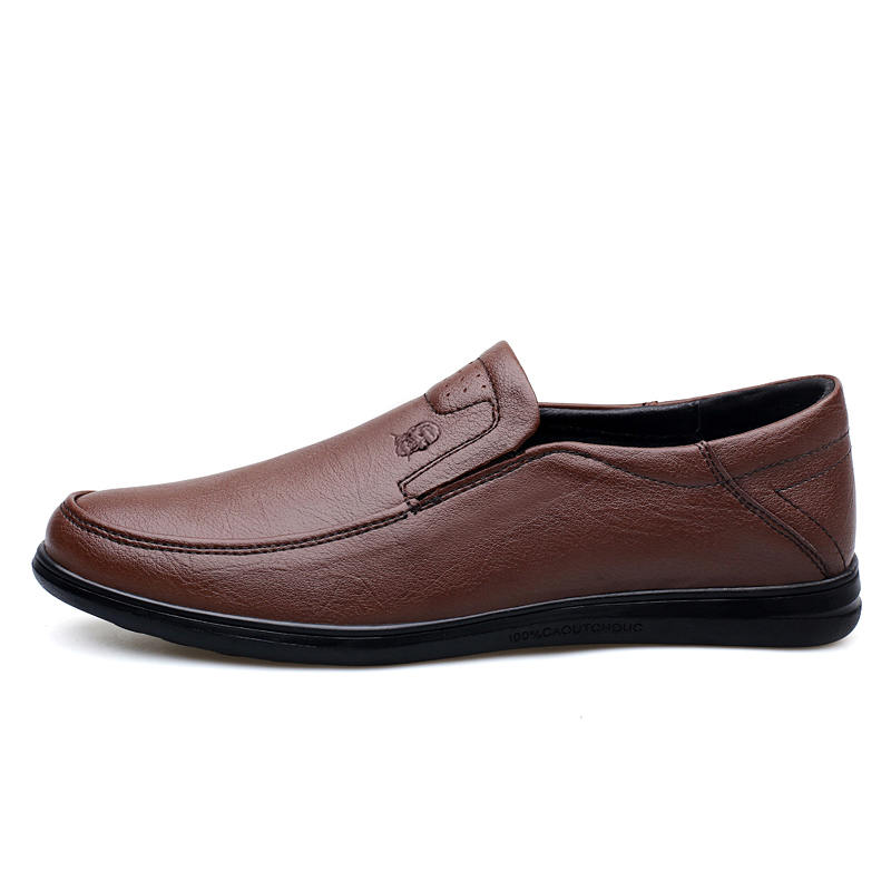 

LAORENTOU Повседневные кожаные туфли мужские низкие черно-коричневые - коричневые, цвет Brown