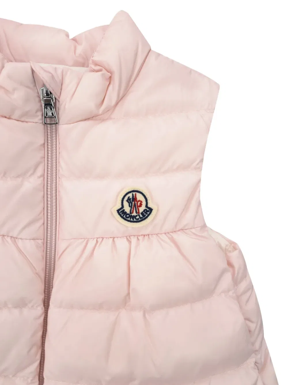 Утепленный жилет Hiva на молнии Moncler Enfant, розовый — фото 3