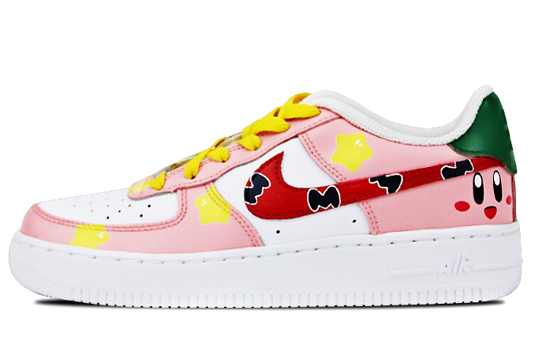 

Кроссовки Nike Air Force 1 Skateboard Shoes Women's Low-Top Pink/yellow/green