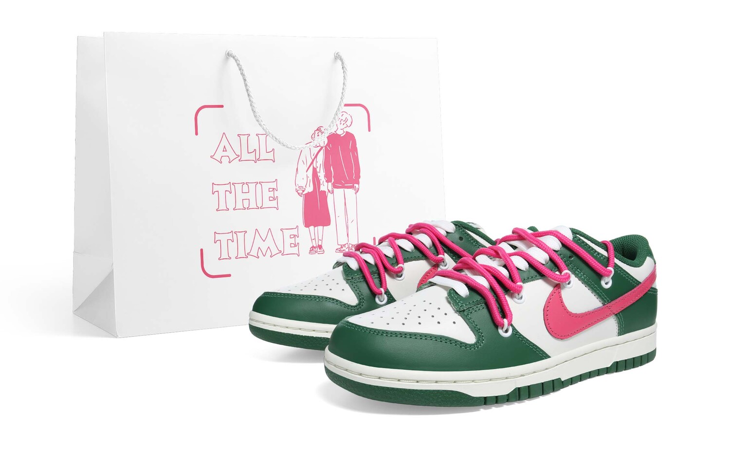 

Кроссовки Nike Dunk Skateboard Shoes Women's Low-Top Pink