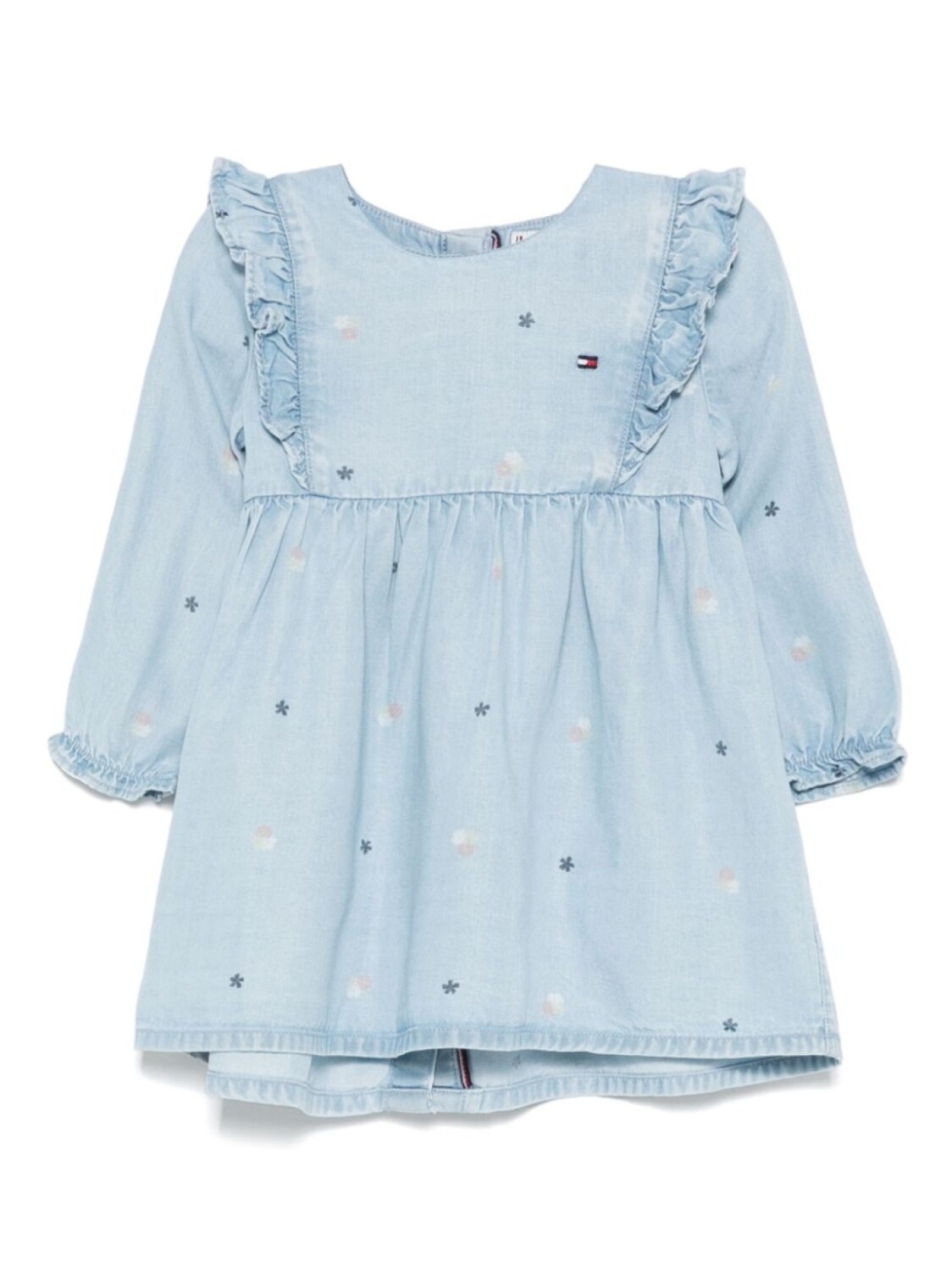 

Платье с оборками и цветочным принтом Tommy Hilfiger Junior, синий