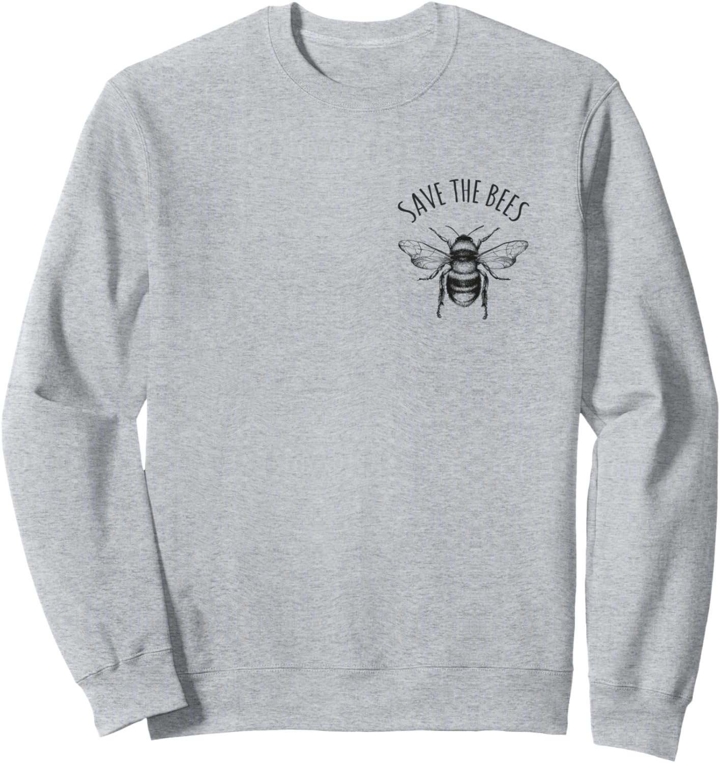 

Дизайнерская толстовка карманного размера с надписью «Спасите пчел, будьте добры» Save The Bees Tees Co., Ltd., серый