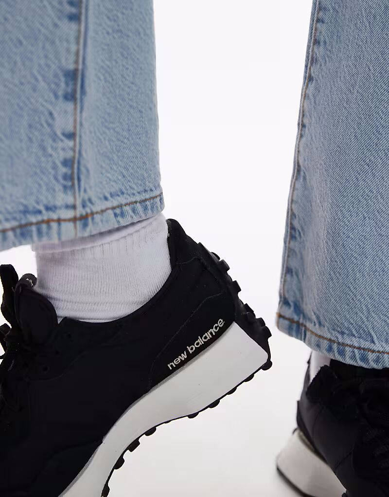 Кроссовки New Balance 327 черного цвета с леопардовым принтом — ЧЕРНЫЕ — фото 3