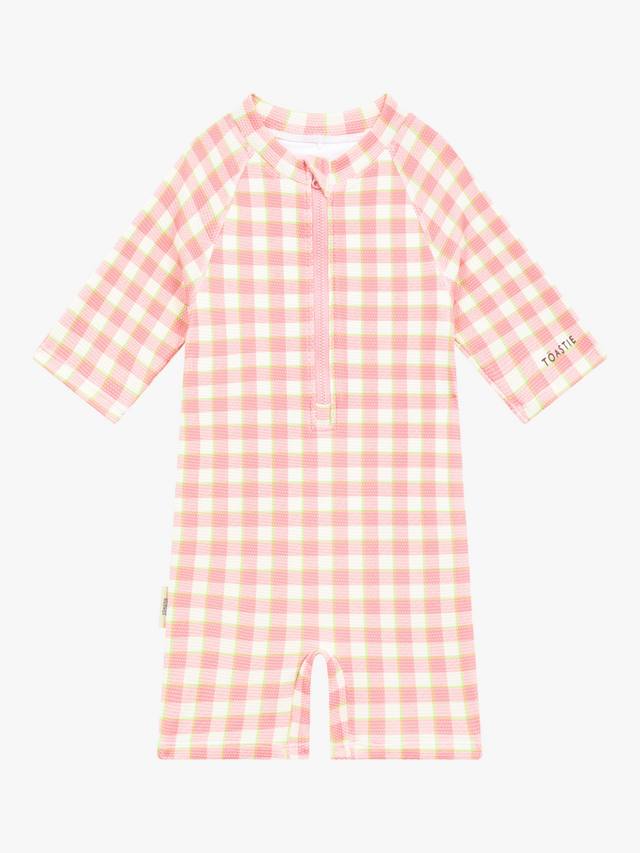 

Детская пижама на молнии с защитой от ультрафиолета Toastie, цвет Pink Gingham