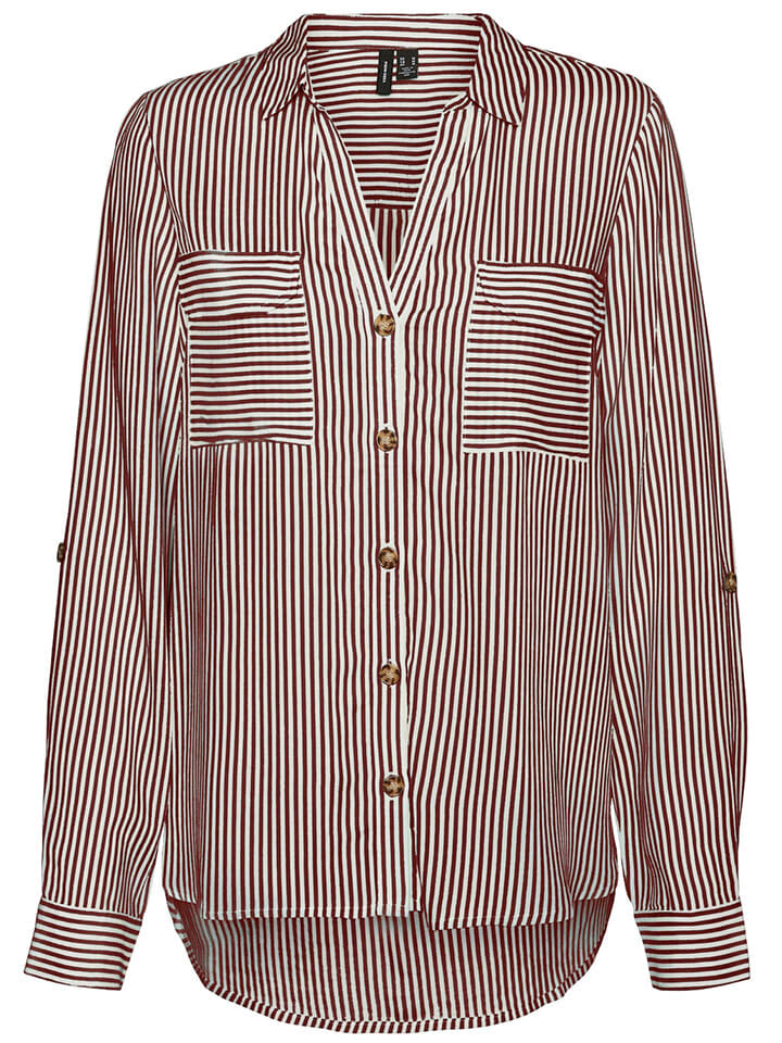 

Блуза Vero Moda, цвет braun/weiß