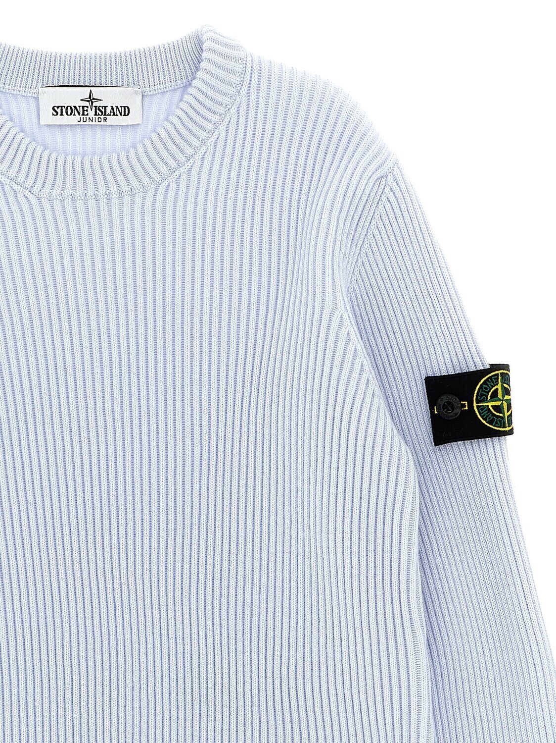 Рифленый свитер Stone Island Junior, светло-голубой — фото 3